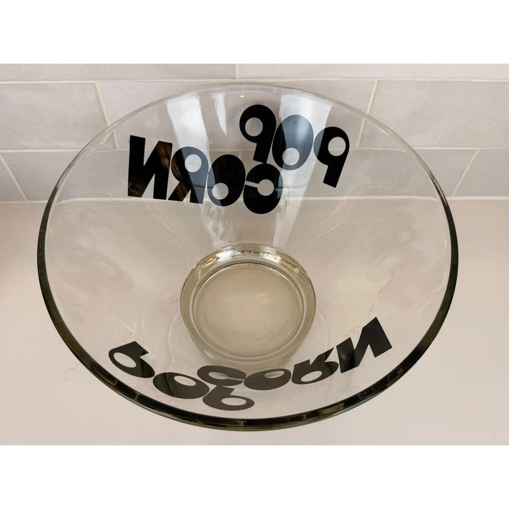 Vintage 1970s‎ Wheaton Glass Popcorn Bowl and Four Individual Bowls